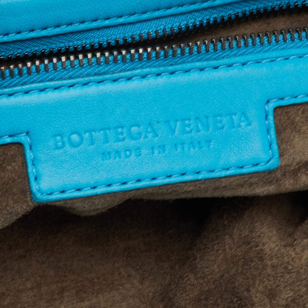 Bottega Veneta Veneta Light Blue Intrecciato Leather Hobo