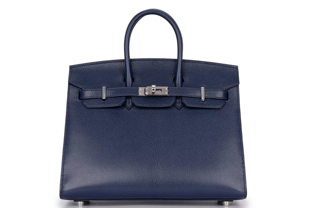 Hermès Birkin 25 Sellier Chevre Blue Sapphire PHW