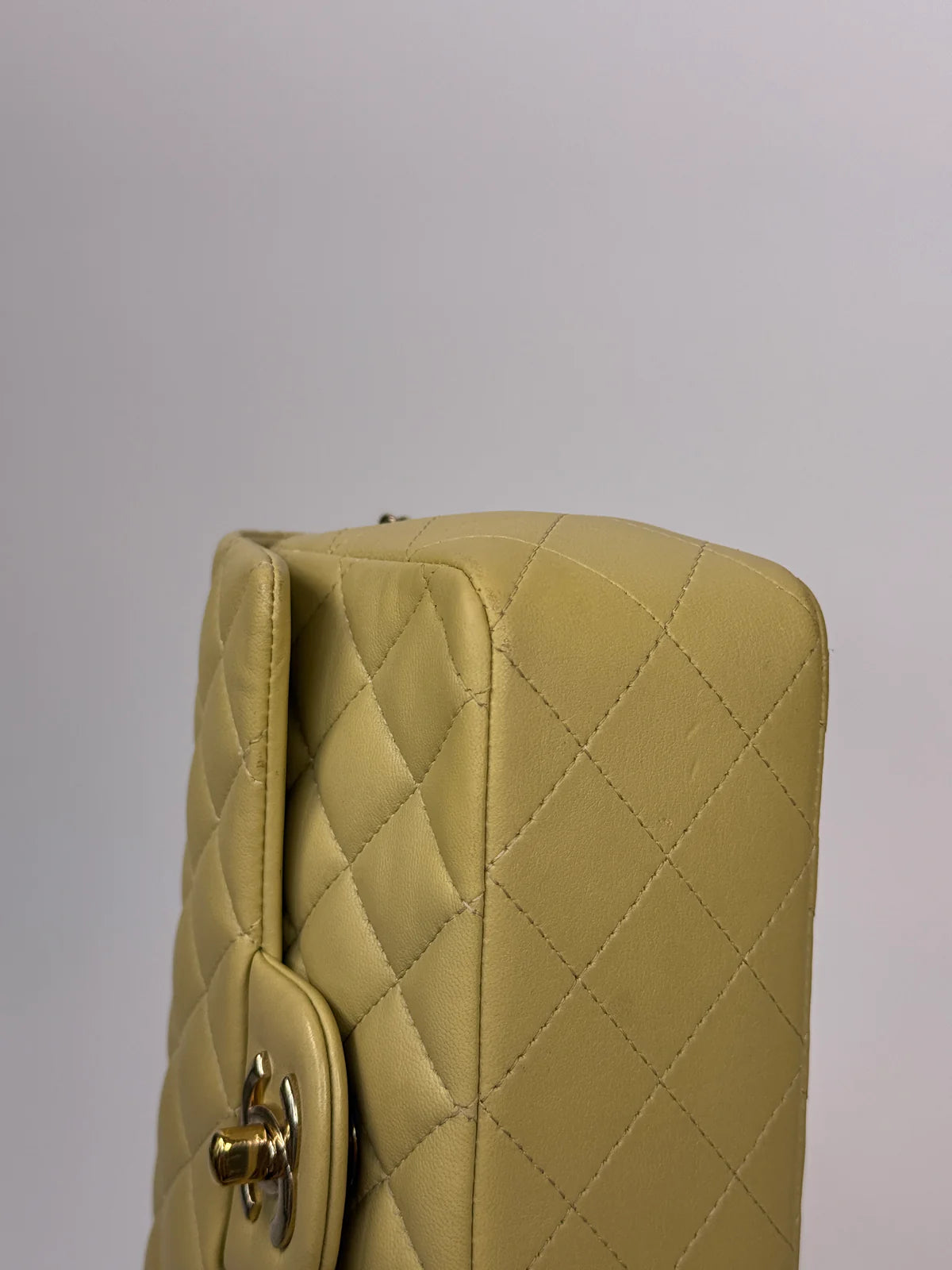 CHANEL MINI RECTANGLE FLAP BAG IN PISTACHIO GREEN LAMBSKIN WITH GHW