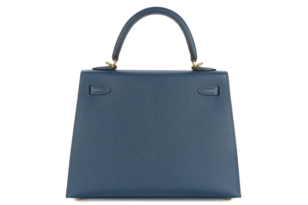 Hermès Kelly 25 Sellier Epsom Bleu De Prusse GHW