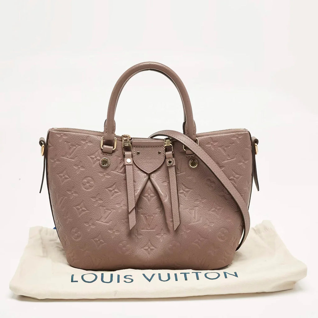 Louis Vuitton Beige Monogram Empreinte Leather Mazarine PM Bag