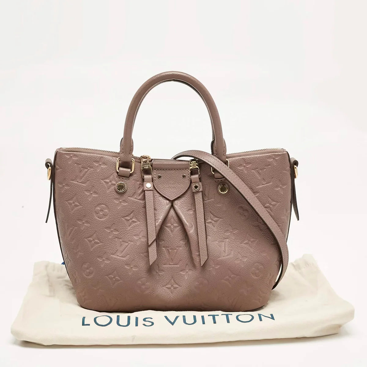Louis Vuitton Beige Monogram Empreinte Leather Mazarine PM Bag