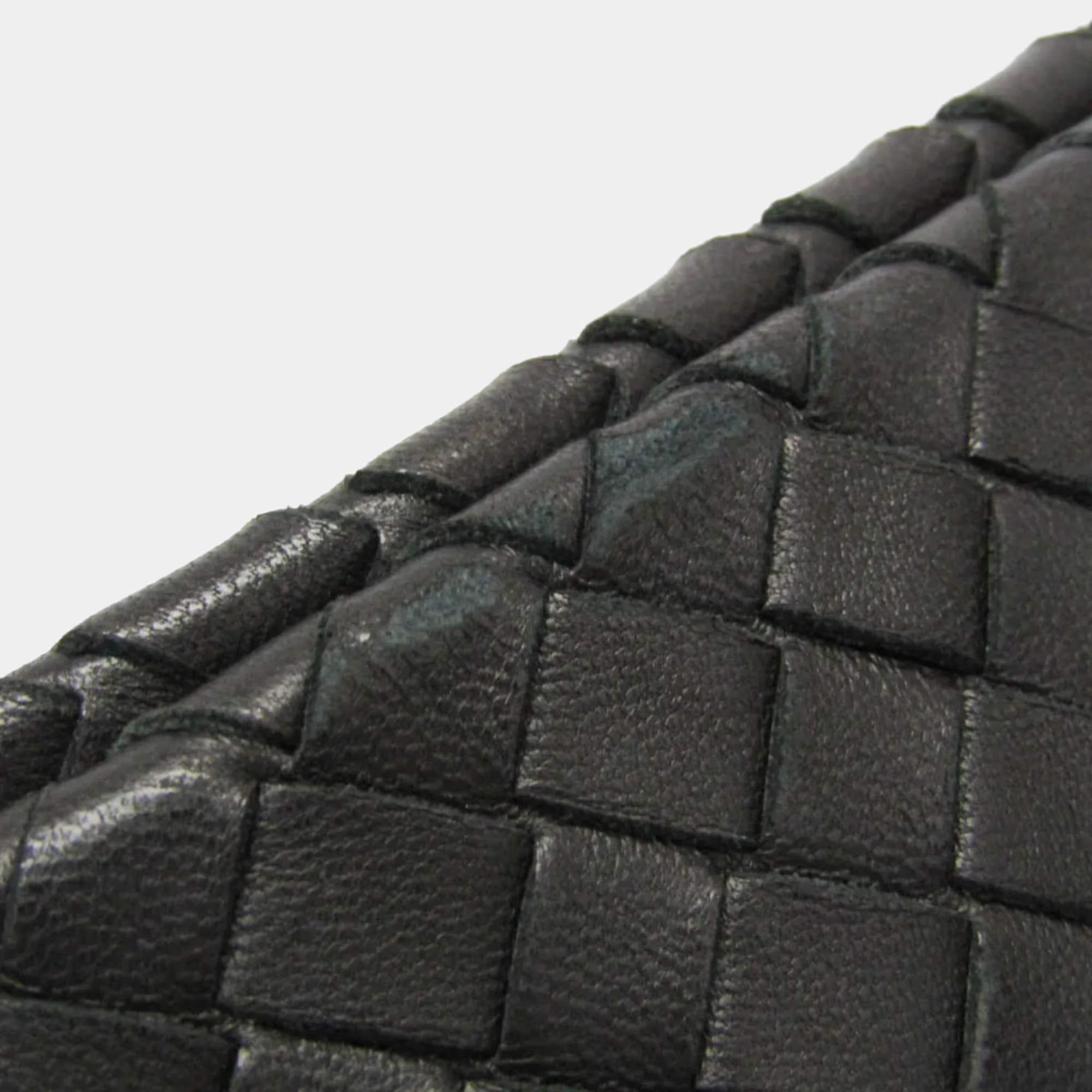 Bottega Veneta Intrecciato Medium Garda Bag Leather Handbag Black