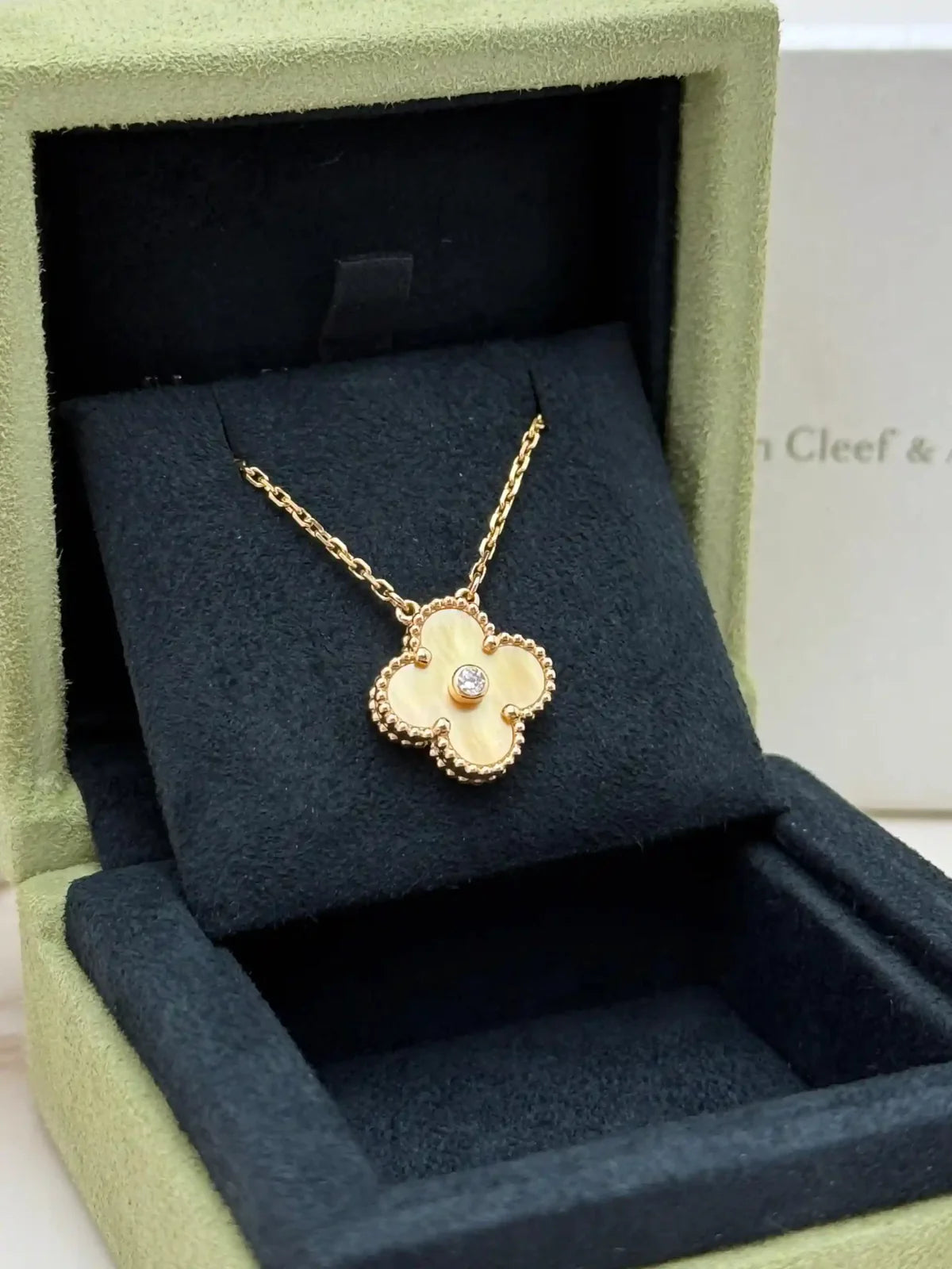 Van Cleef And Arpels Alhambra Limited Edition Necklace Yellow Mother Of Pearl