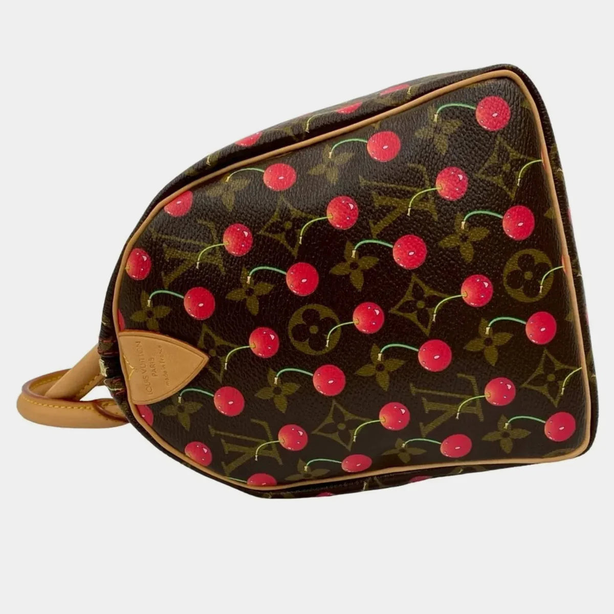Louis Vuitton Speedy 25 Monogram Cherry Leather Handbag