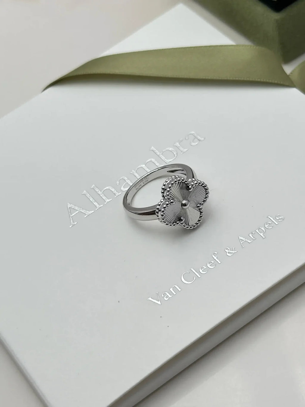 Van Cleef And Arpels Vintage Alhambra Ring Size 53