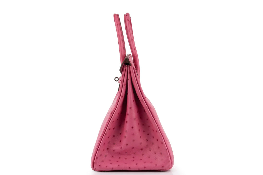 Hermès Birkin 35 Ostrich Rose Poure PHW