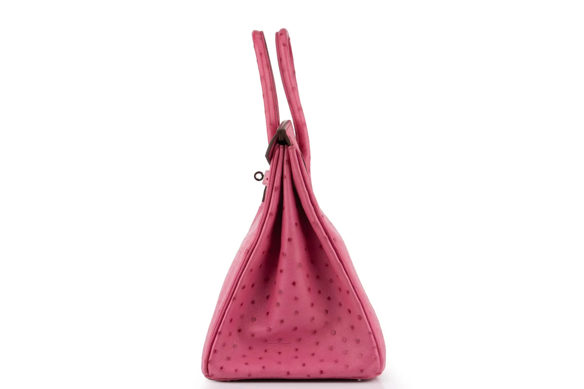 Hermès Birkin 35 Ostrich Rose Poure PHW