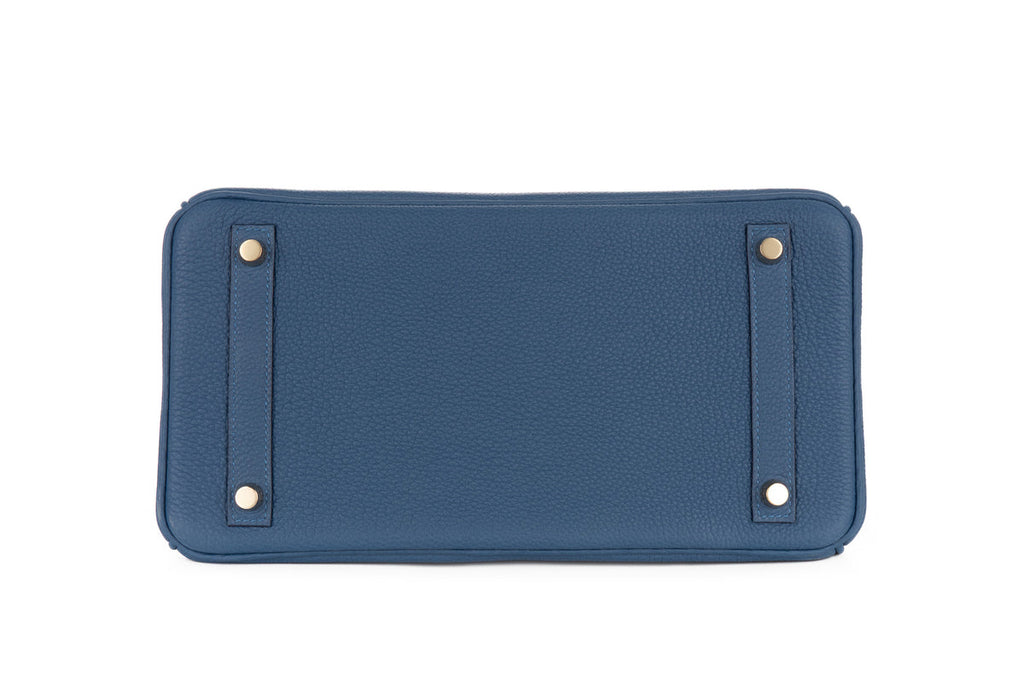 Hermès Birkin 30 Togo Bleu Tie PBHW