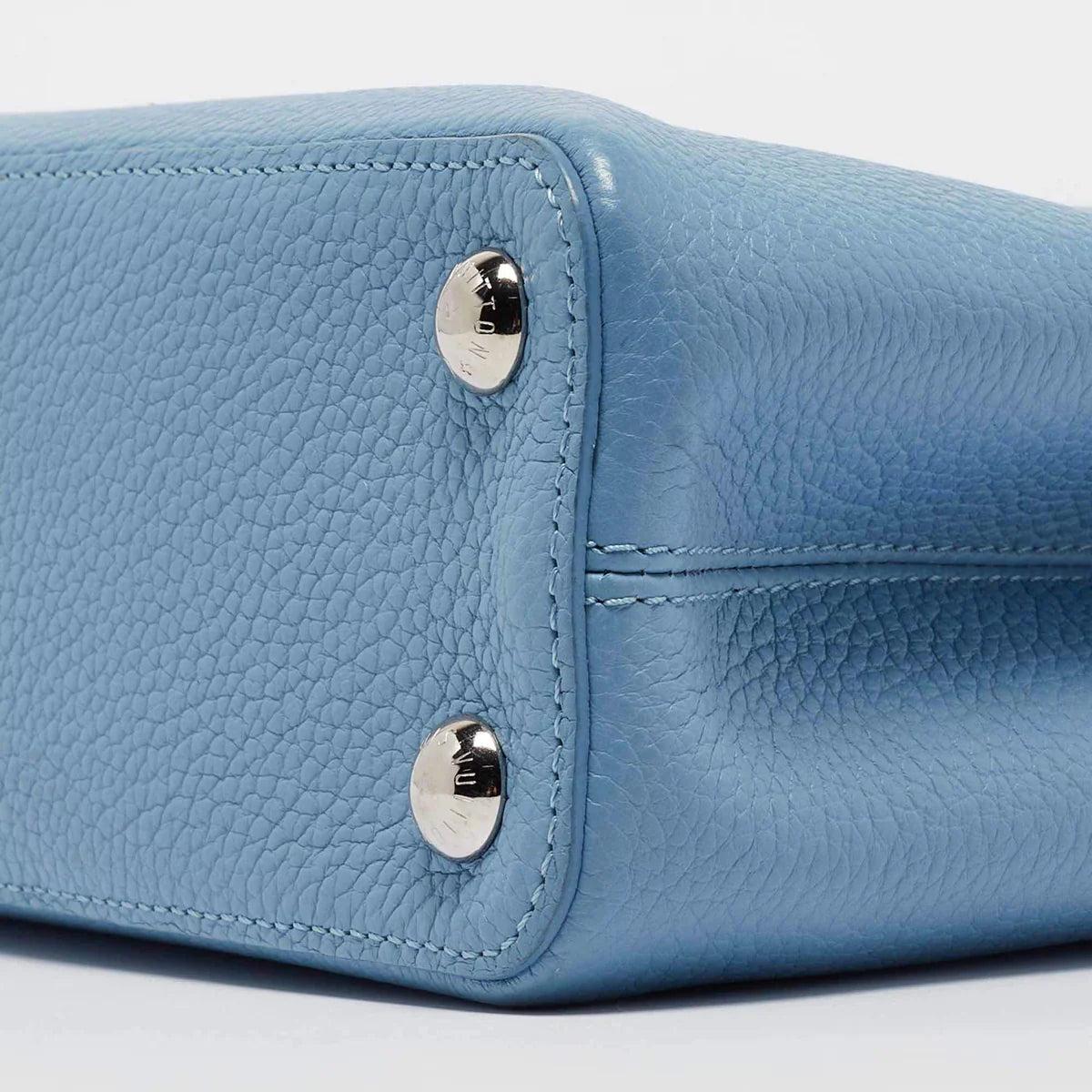 Louis Vuitton Light Blue Leather Mechanical Flower Capucines BB Bag