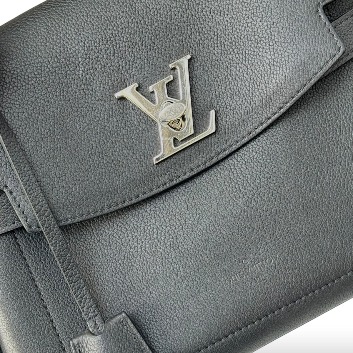 Louis Vuitton Black Leather LockMe Ever BB Bag