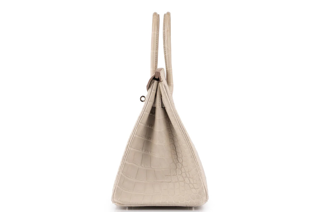 Hermès Birkin 30 Croc Beton PHW
