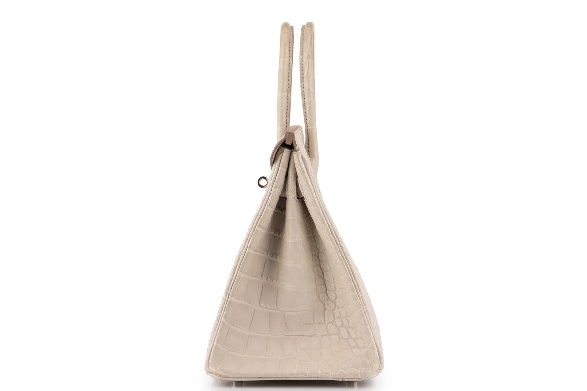 Hermès Birkin 30 Croc Beton PHW