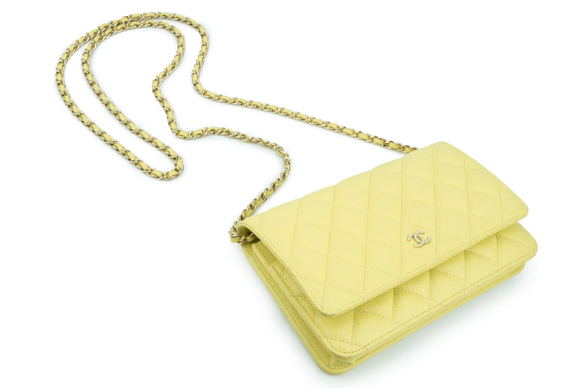 Chanel WOC Caviar Pale Yellow Champagne GHW