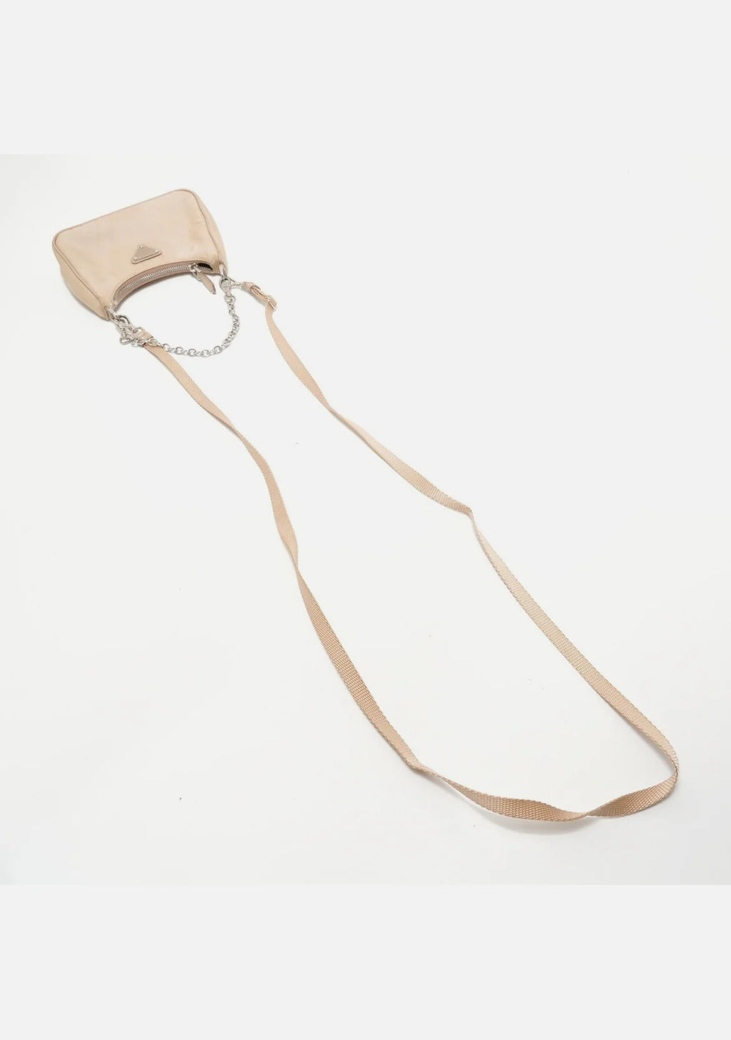 PRADA Nylon 2-Way Mini Shoulder Bag beige