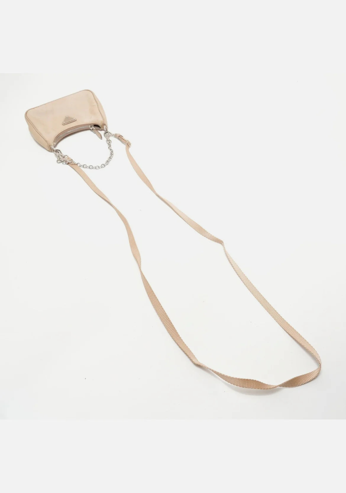 PRADA Nylon 2-Way Mini Shoulder Bag beige
