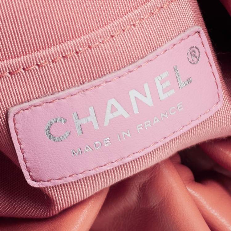 Chanel Pink Quilted Leather Drawstring Bucket Bag