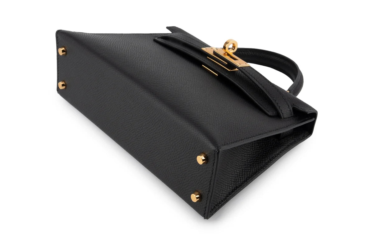 Hermès Mini Kelly Epsom Noir GHW
