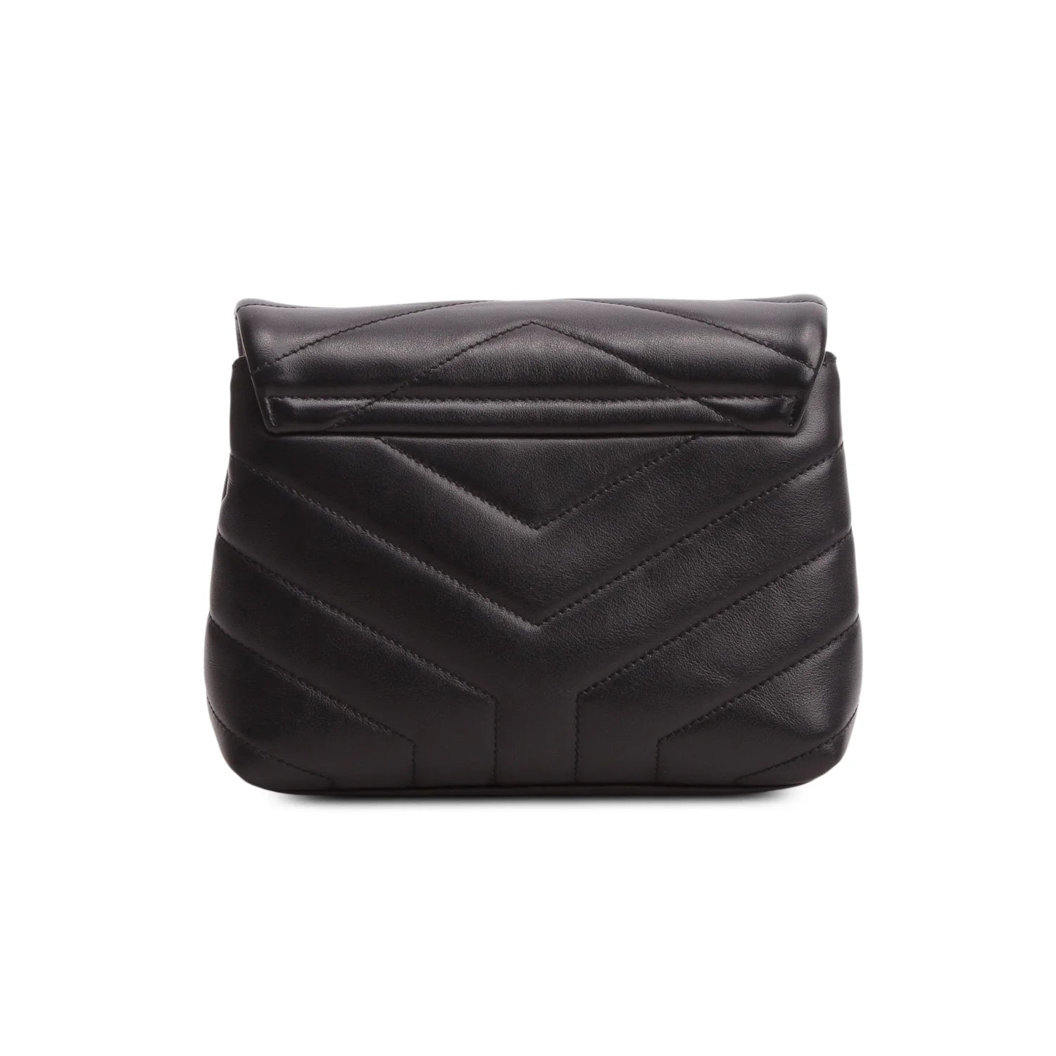Saint Laurent Black Calfskin Y Quilted Monogram Toy Loulou Crossbody Bag
