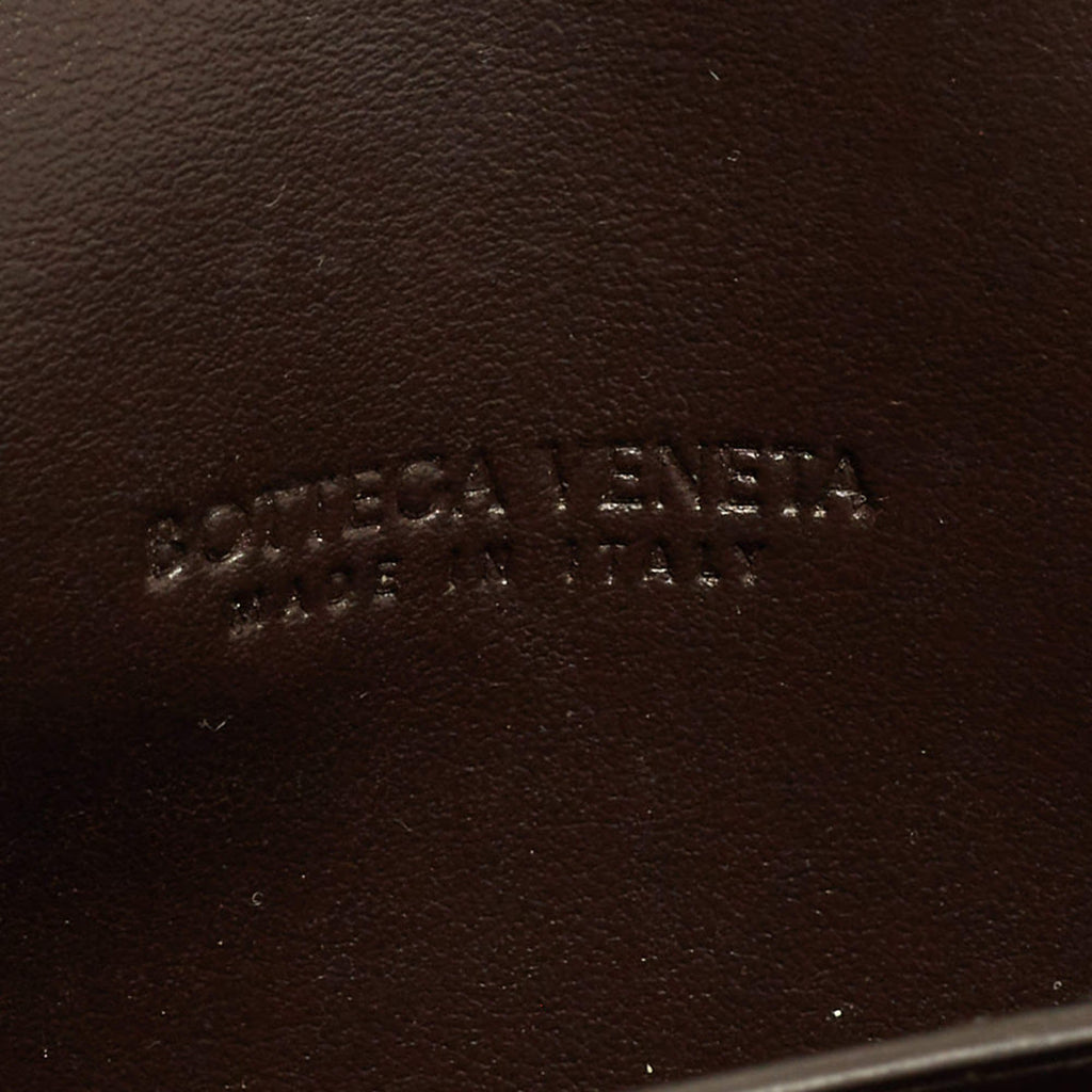 Bottega Veneta Andiamo Choco Brown Intrecciato Leather Clutch