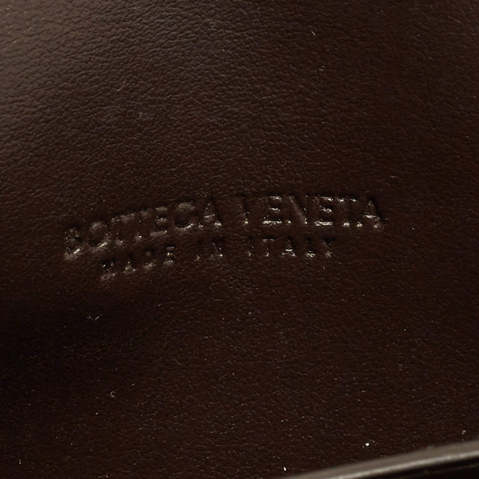 Bottega Veneta Andiamo Choco Brown Intrecciato Leather Clutch