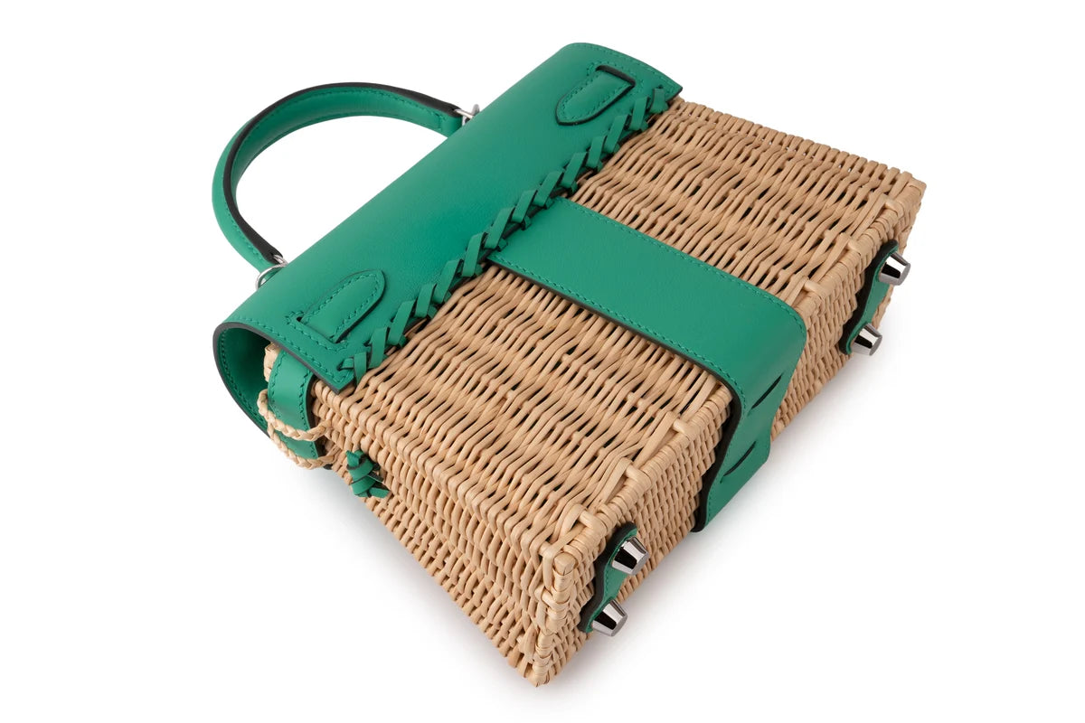 Hermès Mini Kelly Picnic Vert Comic PHW
