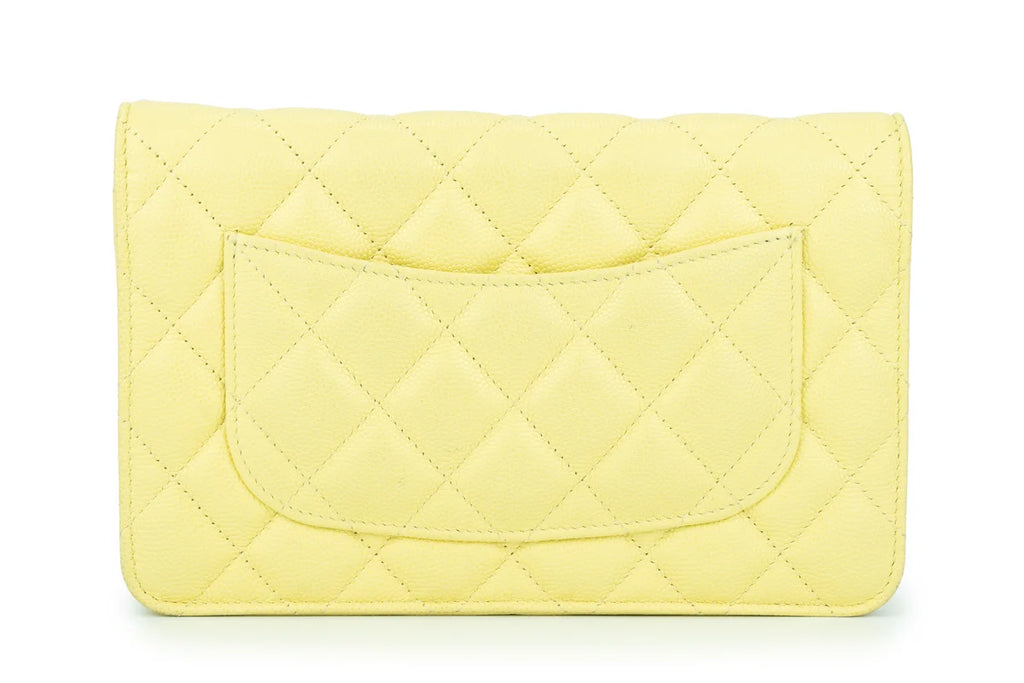 Chanel WOC Caviar Pale Yellow Champagne GHW