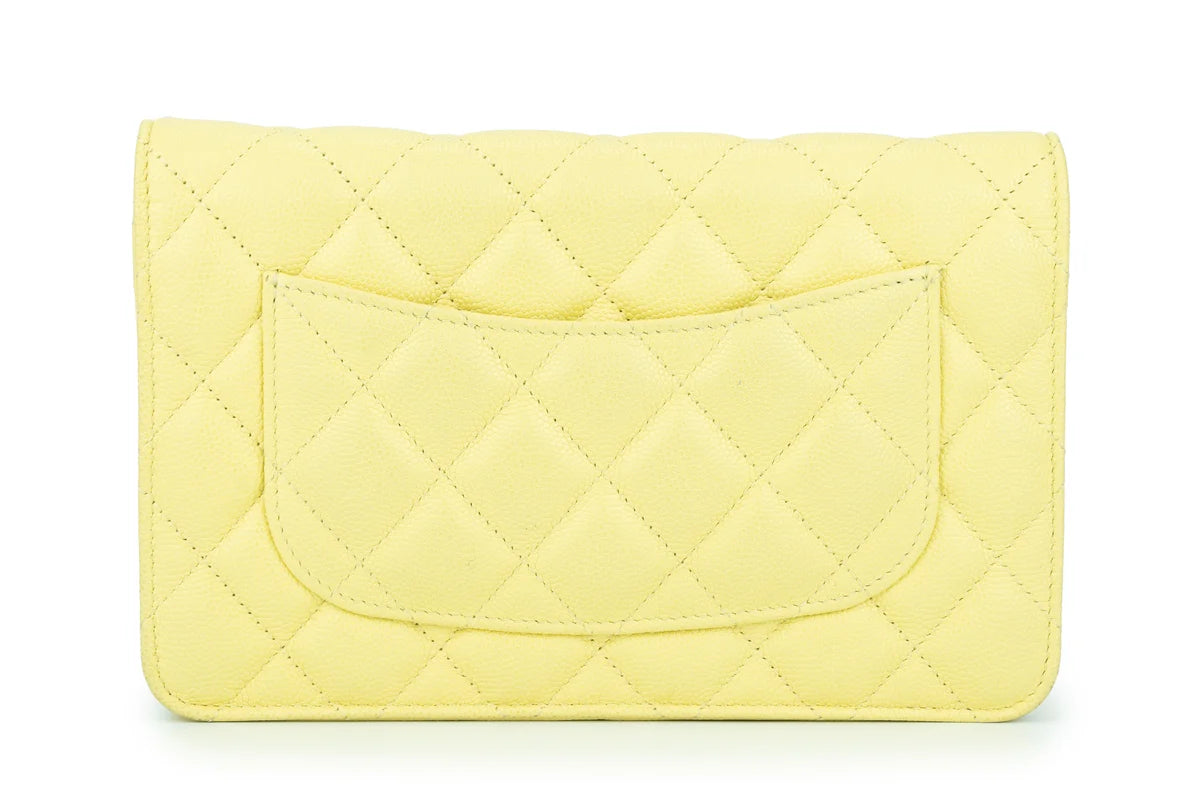 Chanel WOC Caviar Pale Yellow Champagne GHW