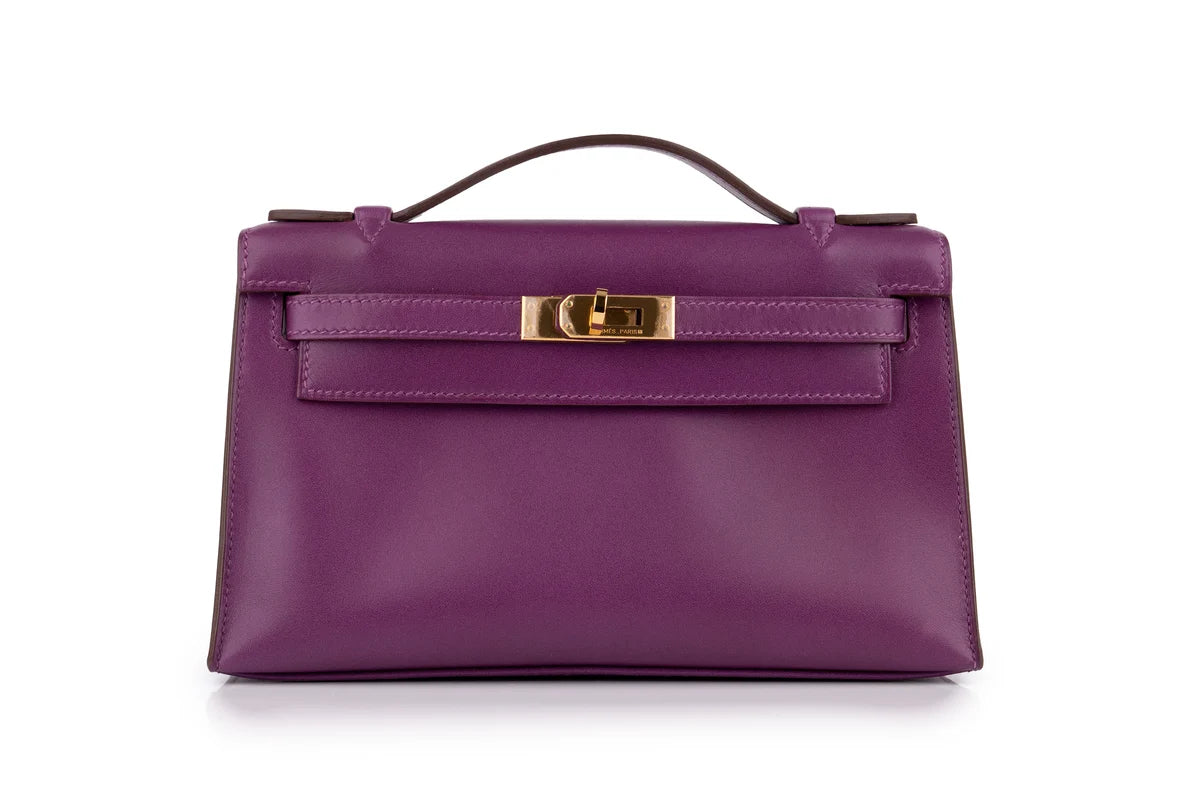 Hermès Mini Kelly Pochette Swift Anemone GHW