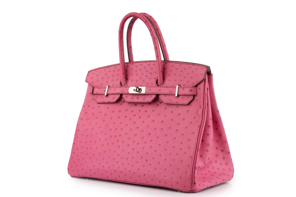 Hermès Birkin 35 Ostrich Rose Poure PHW