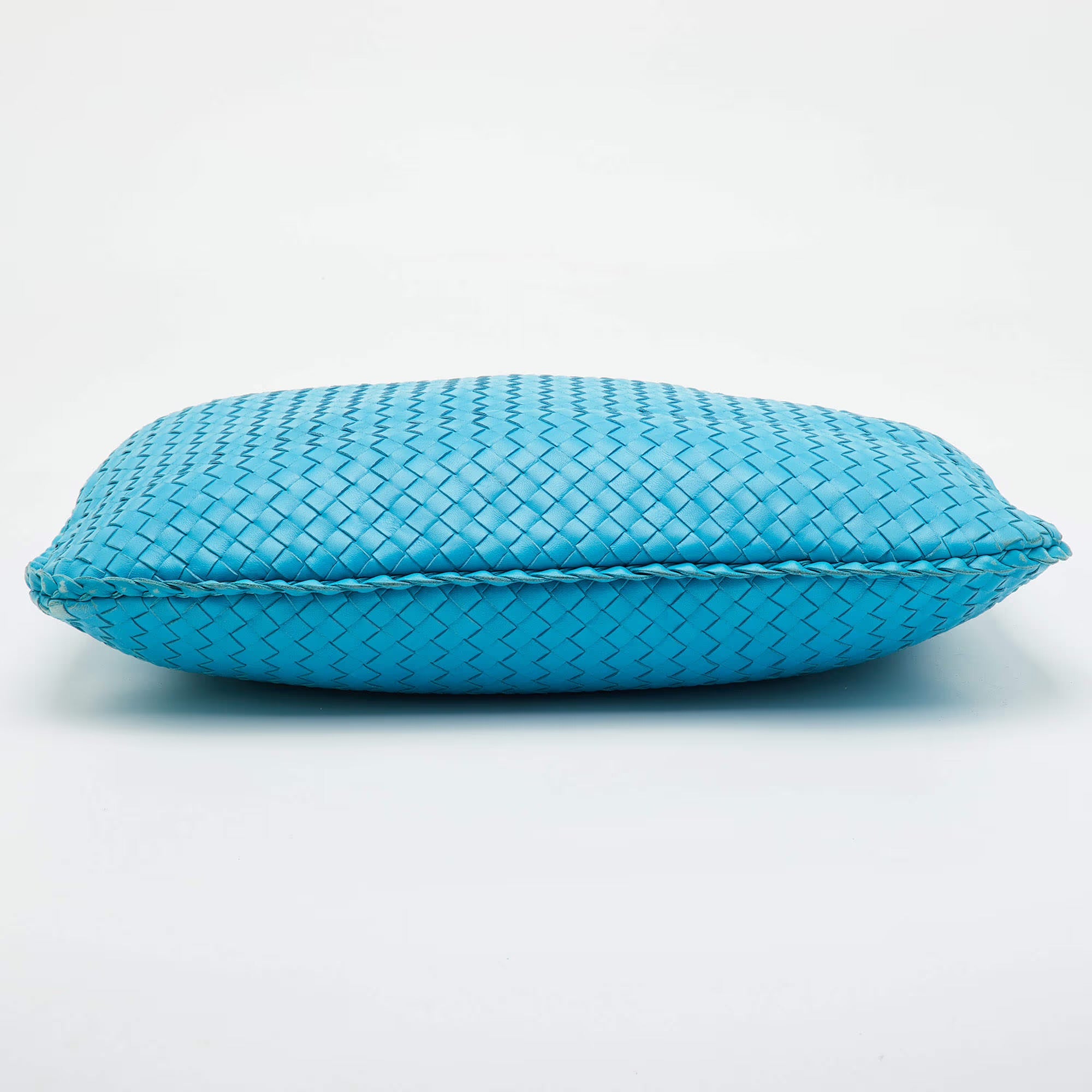 Bottega Veneta Veneta Light Blue Intrecciato Leather Hobo
