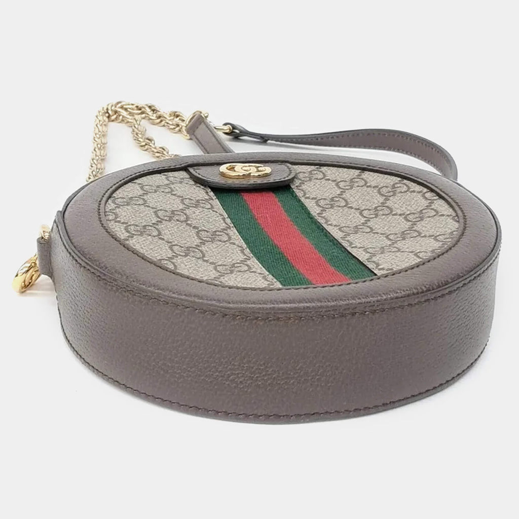 Gucci Multicolor PVC Ophidia Mini GG Round Shoulder Bag