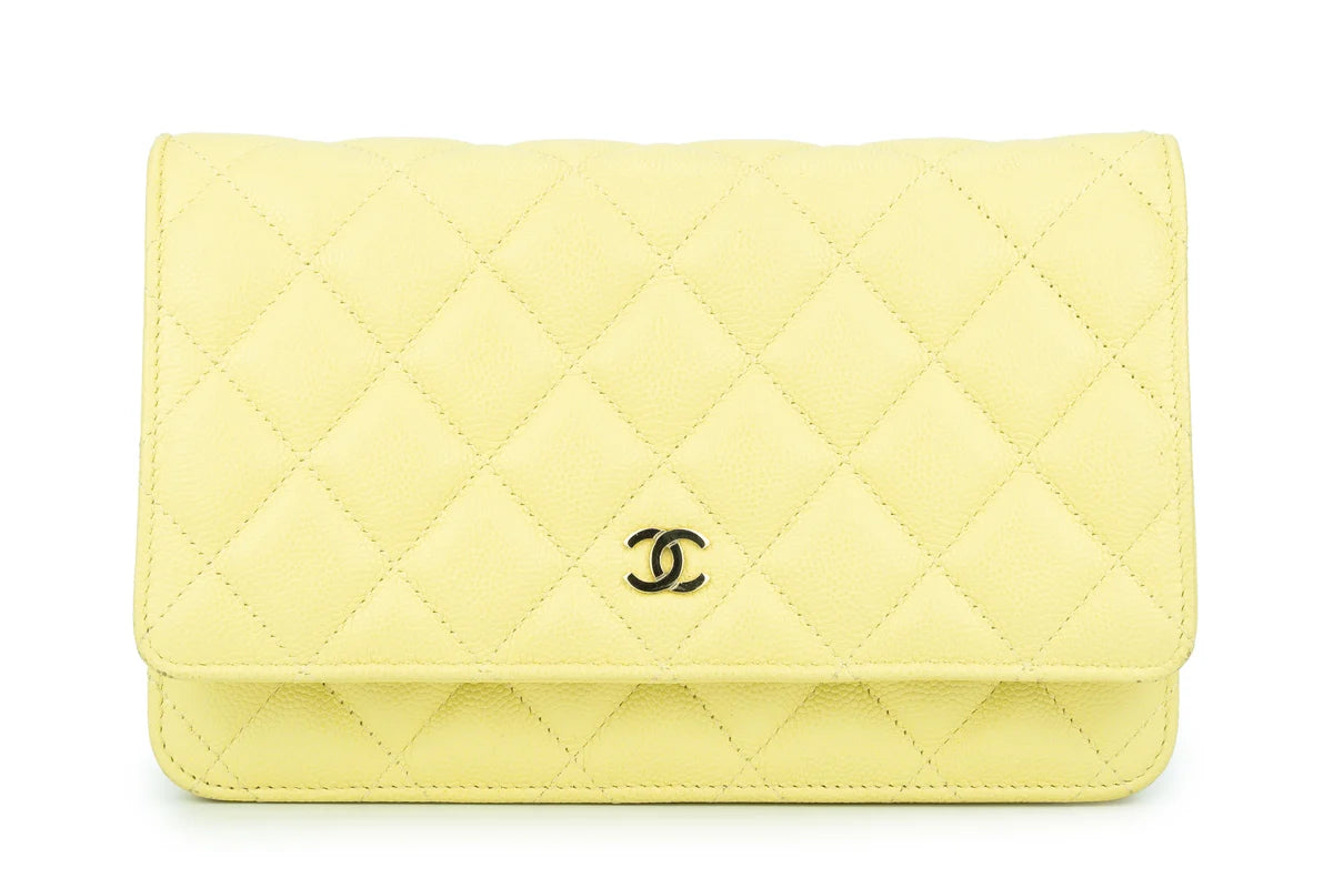 Chanel WOC Caviar Pale Yellow Champagne GHW