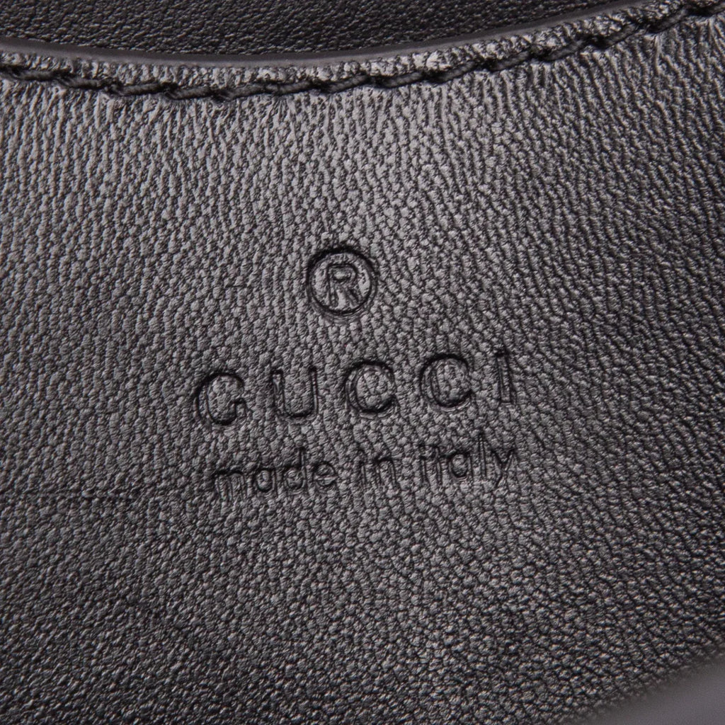 Gucci Black Lambskin Small GG Milano Top Handle Shoulder Bag