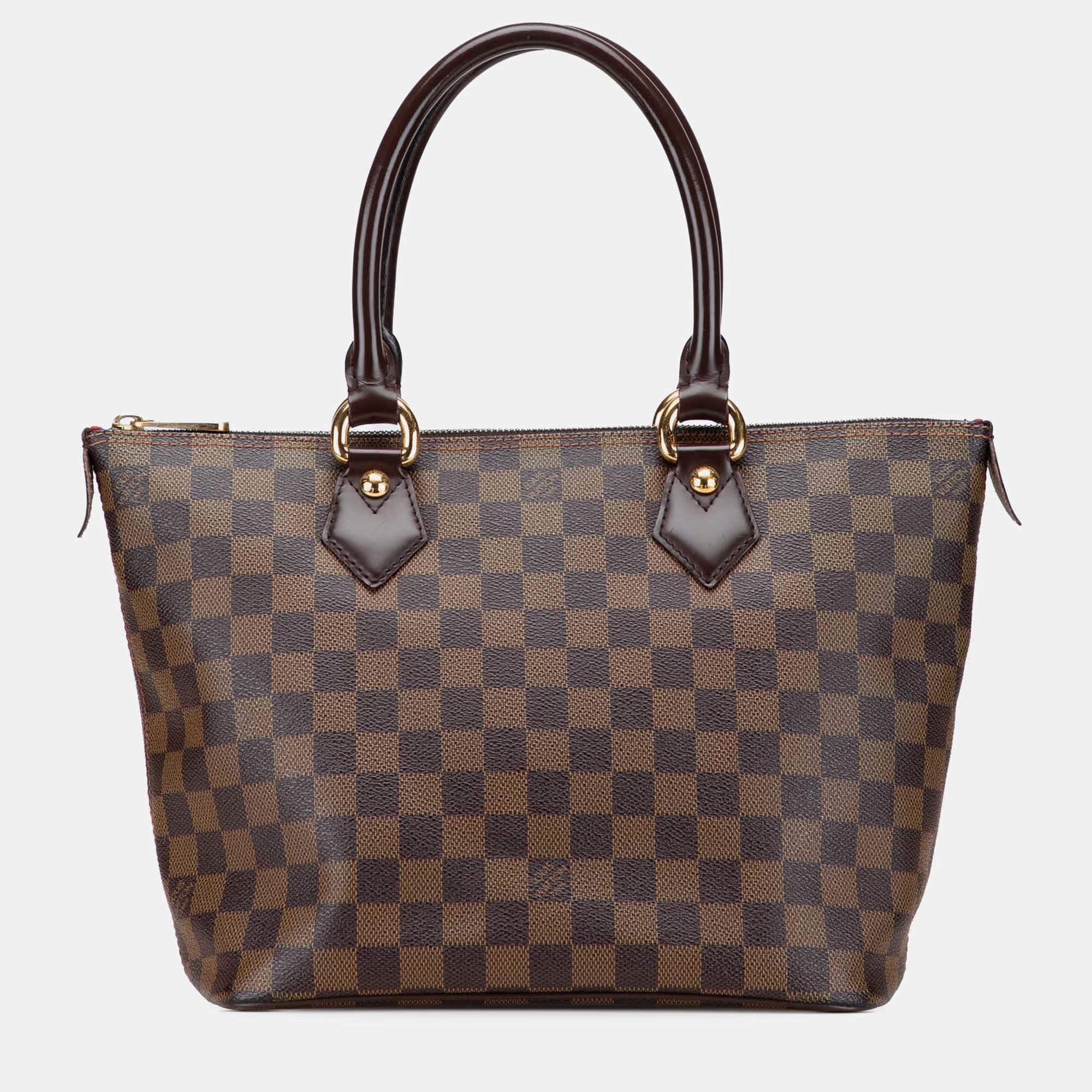 Louis Vuitton Brown Damier Ebene Saleya PM