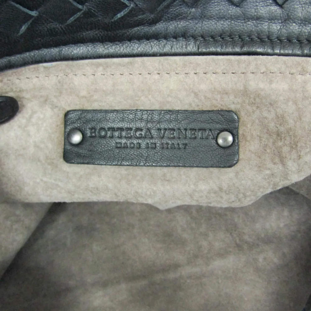 Bottega Veneta Intrecciato Medium Garda Bag Leather Handbag Black