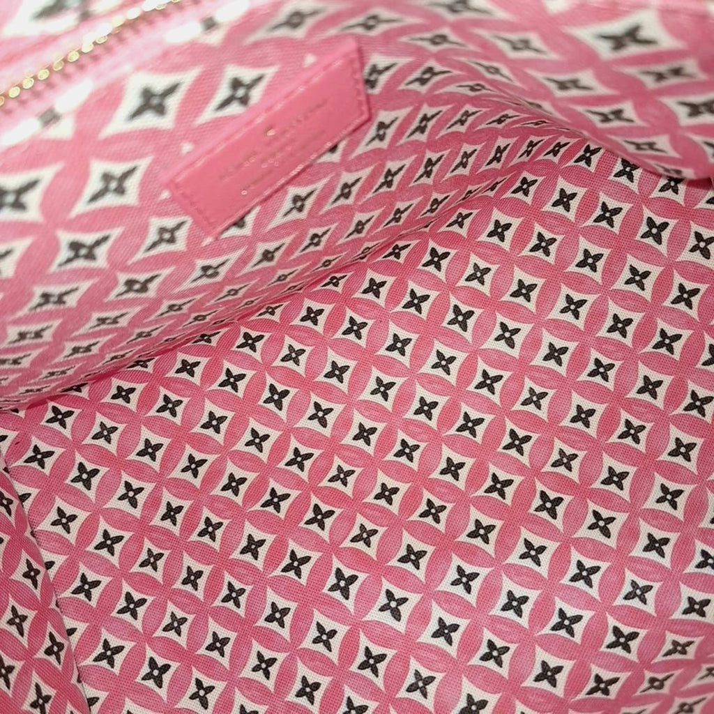 Louis Vuitton Pink White Leather Bandoulière Speedy 25