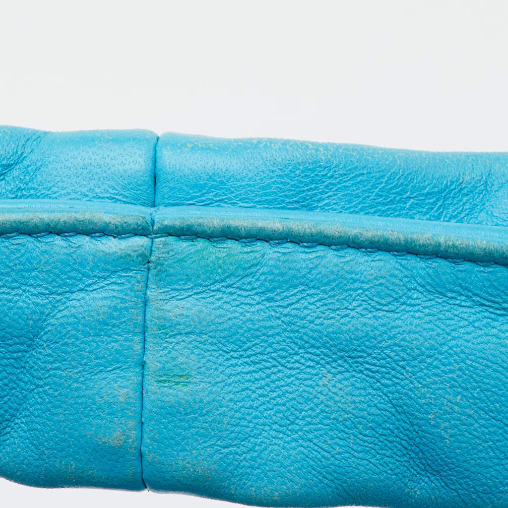 Bottega Veneta Veneta Light Blue Intrecciato Leather Hobo