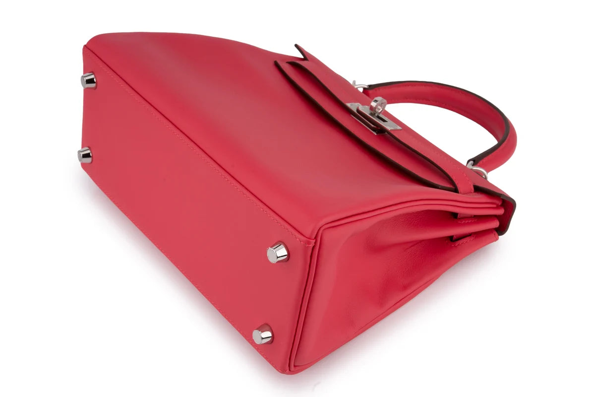 Hermès Kelly 25 Retourne Swift Rose Extreme PHW
