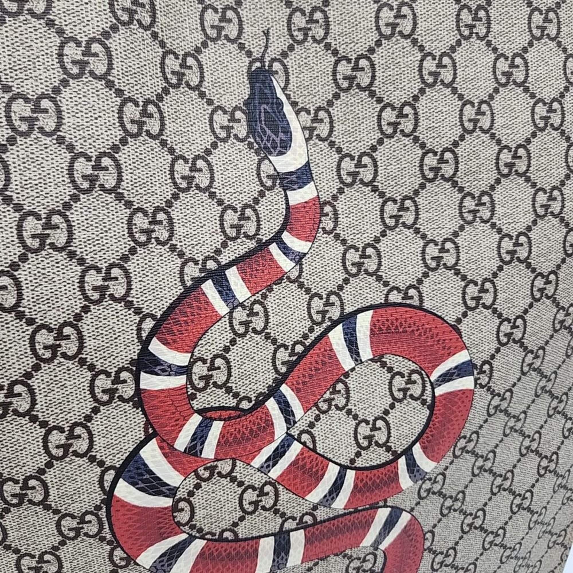 Gucci Multicolor PVC GG Supreme Tote and Shoulder Bag