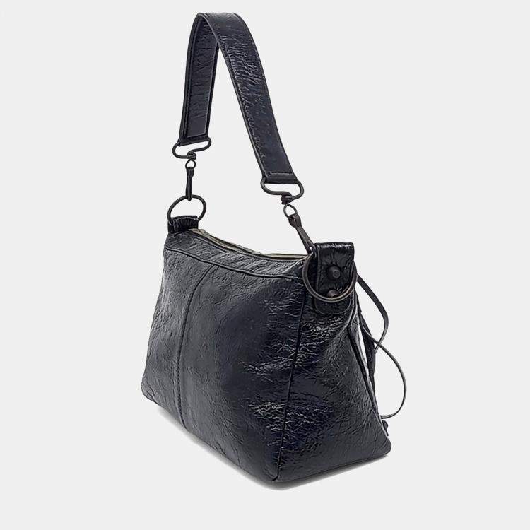 Balenciaga Black Leather Le City Moto Small