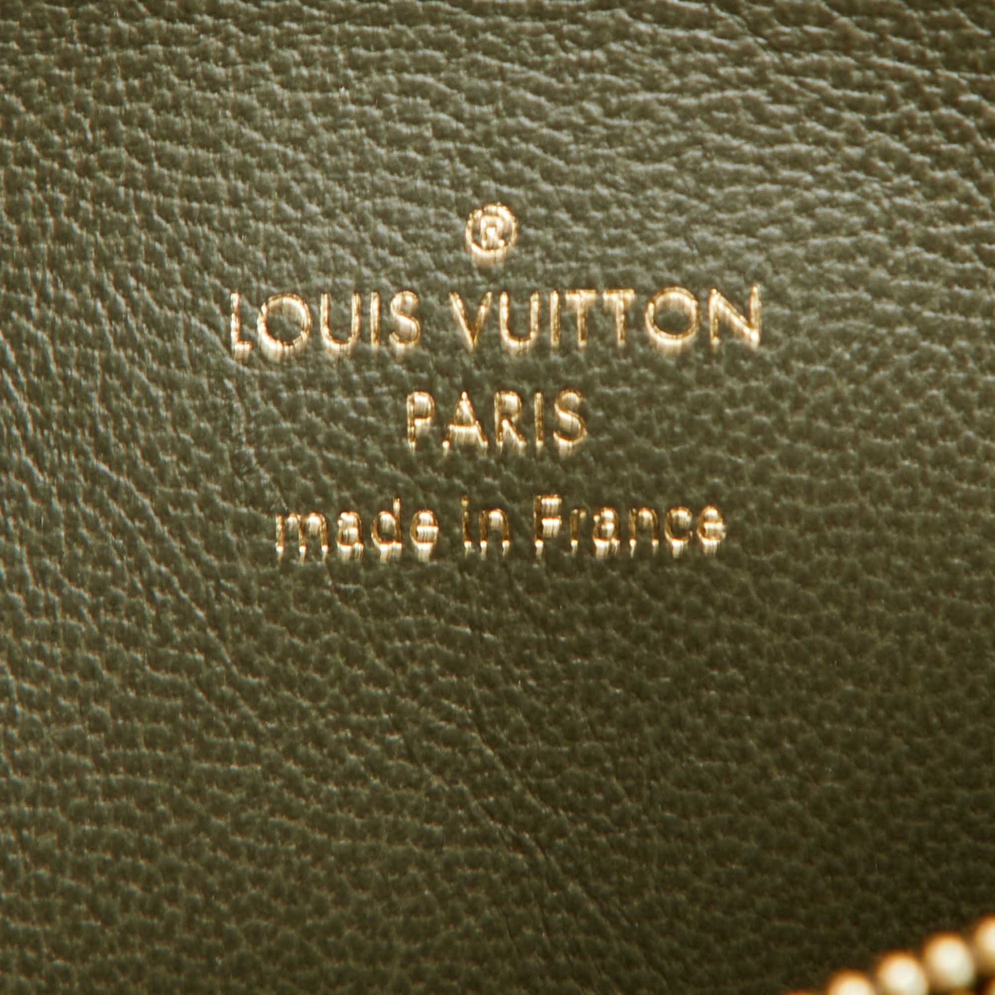 Louis Vuitton Coussin MM Khaki Monogram Embossed Leather Bag