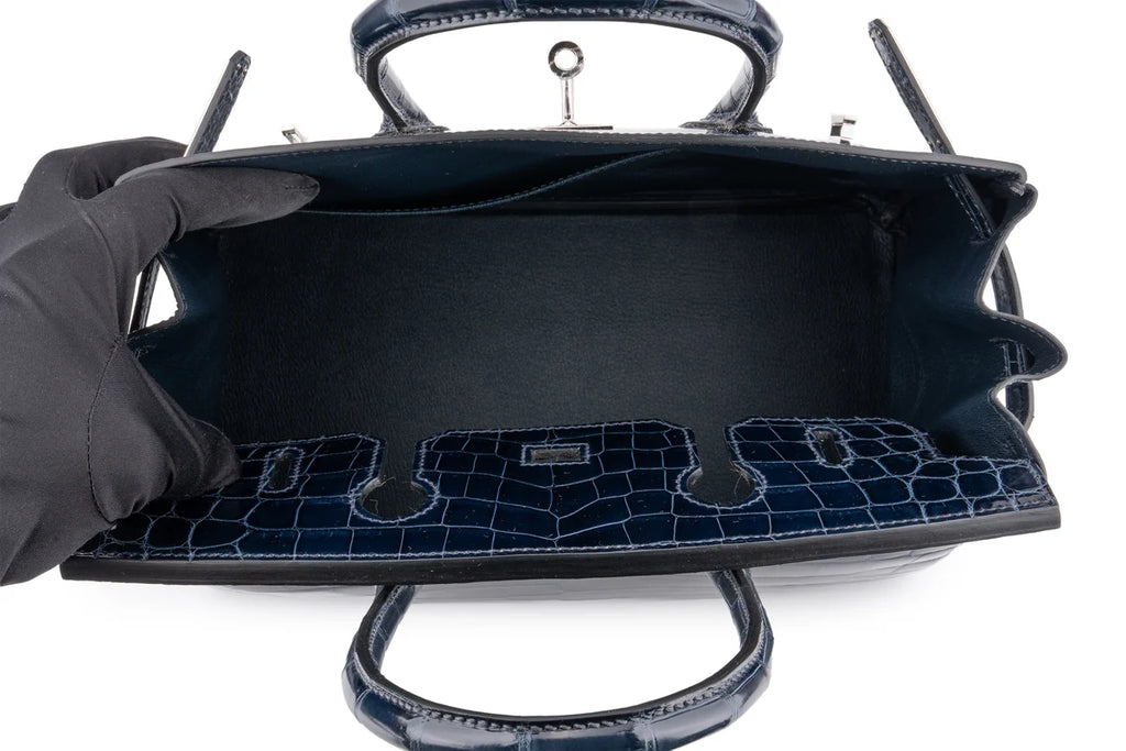 Hermès Birkin 30 Croc Niloticus Bleu Baltique PHW