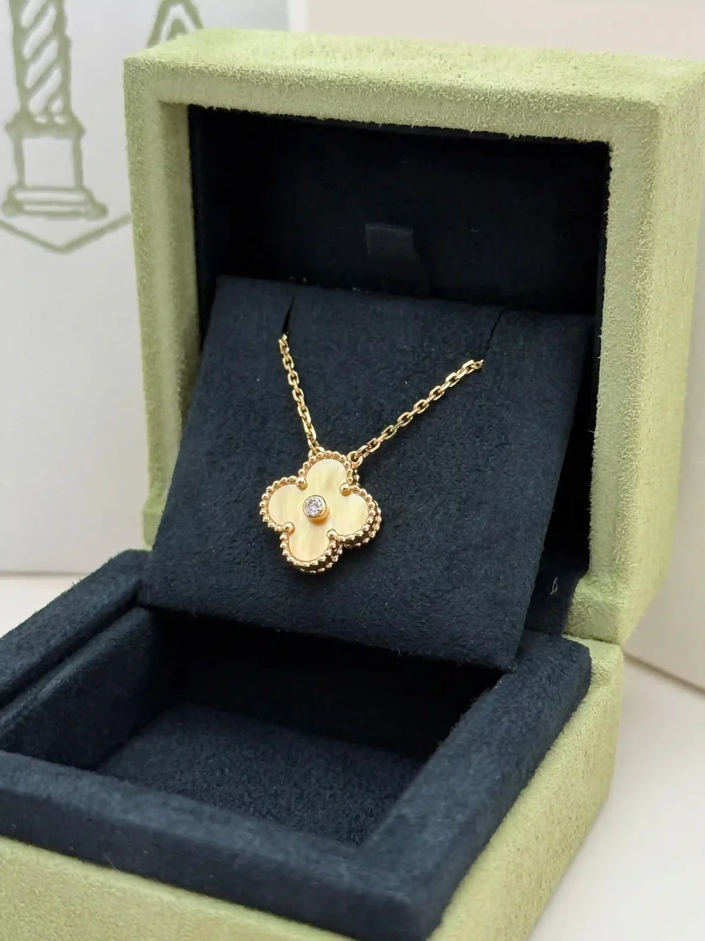 Van Cleef And Arpels Alhambra Limited Edition Necklace Yellow Mother Of Pearl