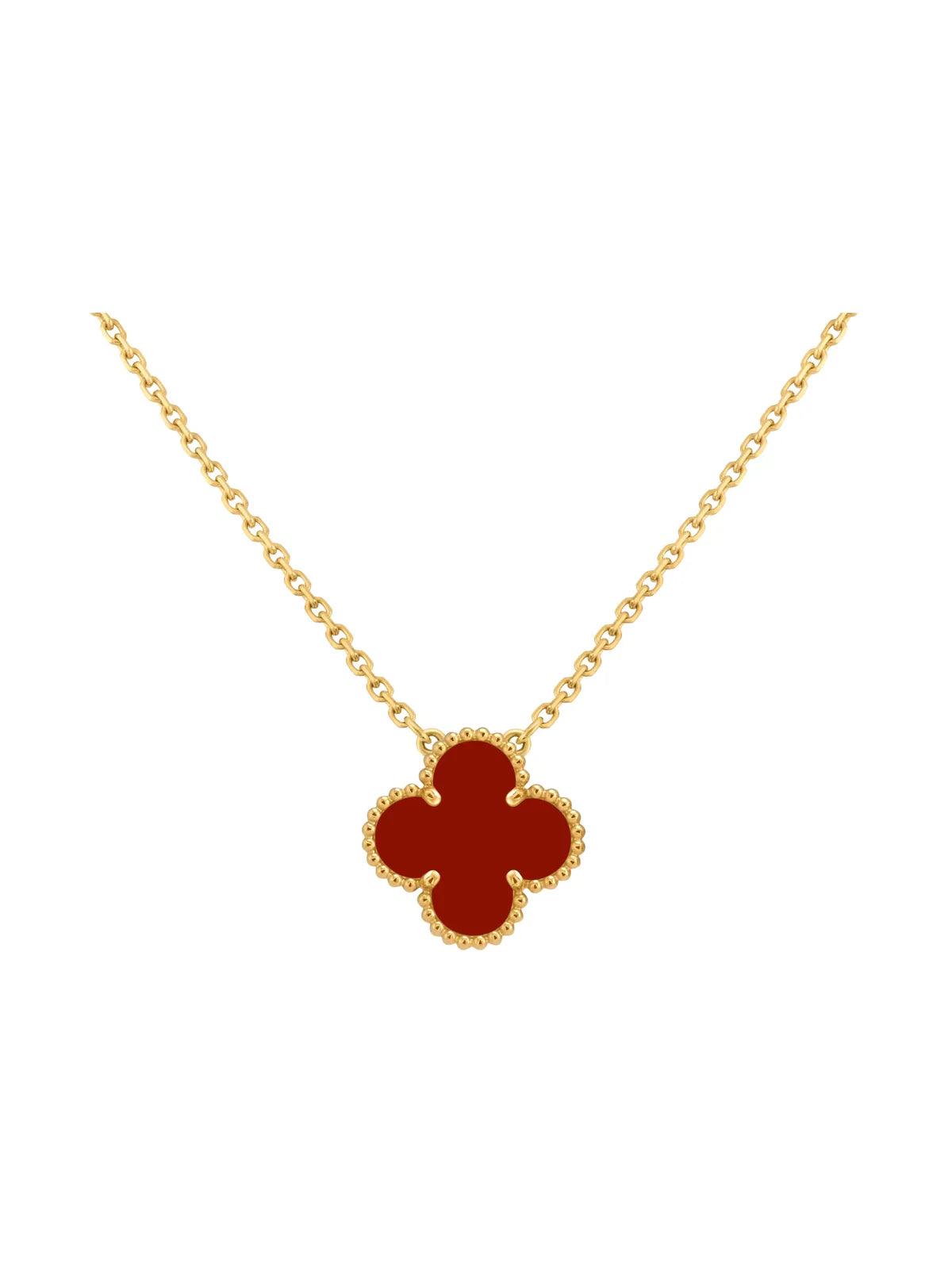 Van Cleef And Arpels Vintage Alhambra Pendant Carnelian