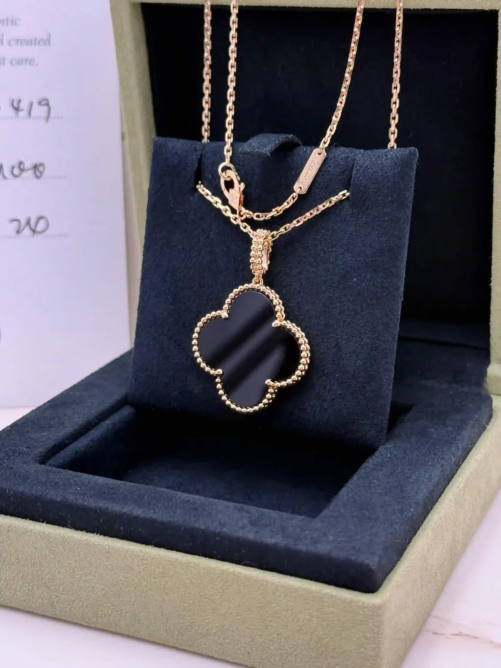 Van Cleef And Arpels Magic Alhambra Long Necklace Onyx