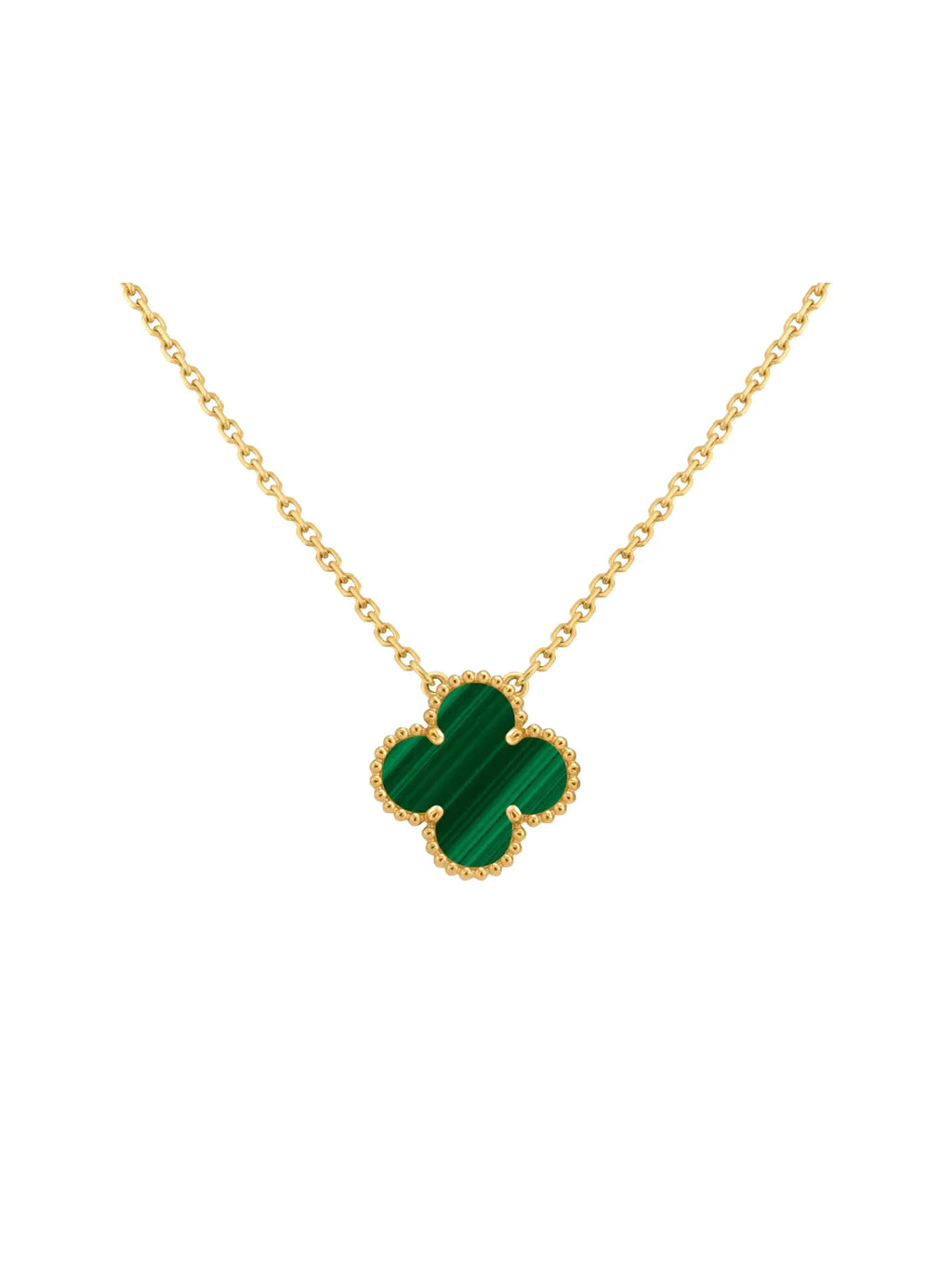 Van Cleef And Arpels Vintage Alhambra Necklace Malachite