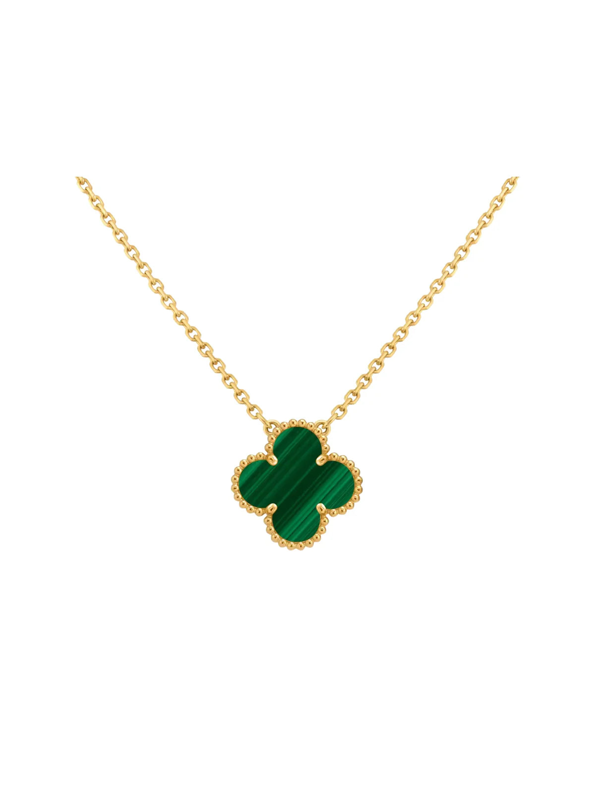 Van Cleef And Arpels Vintage Alhambra Necklace Malachite