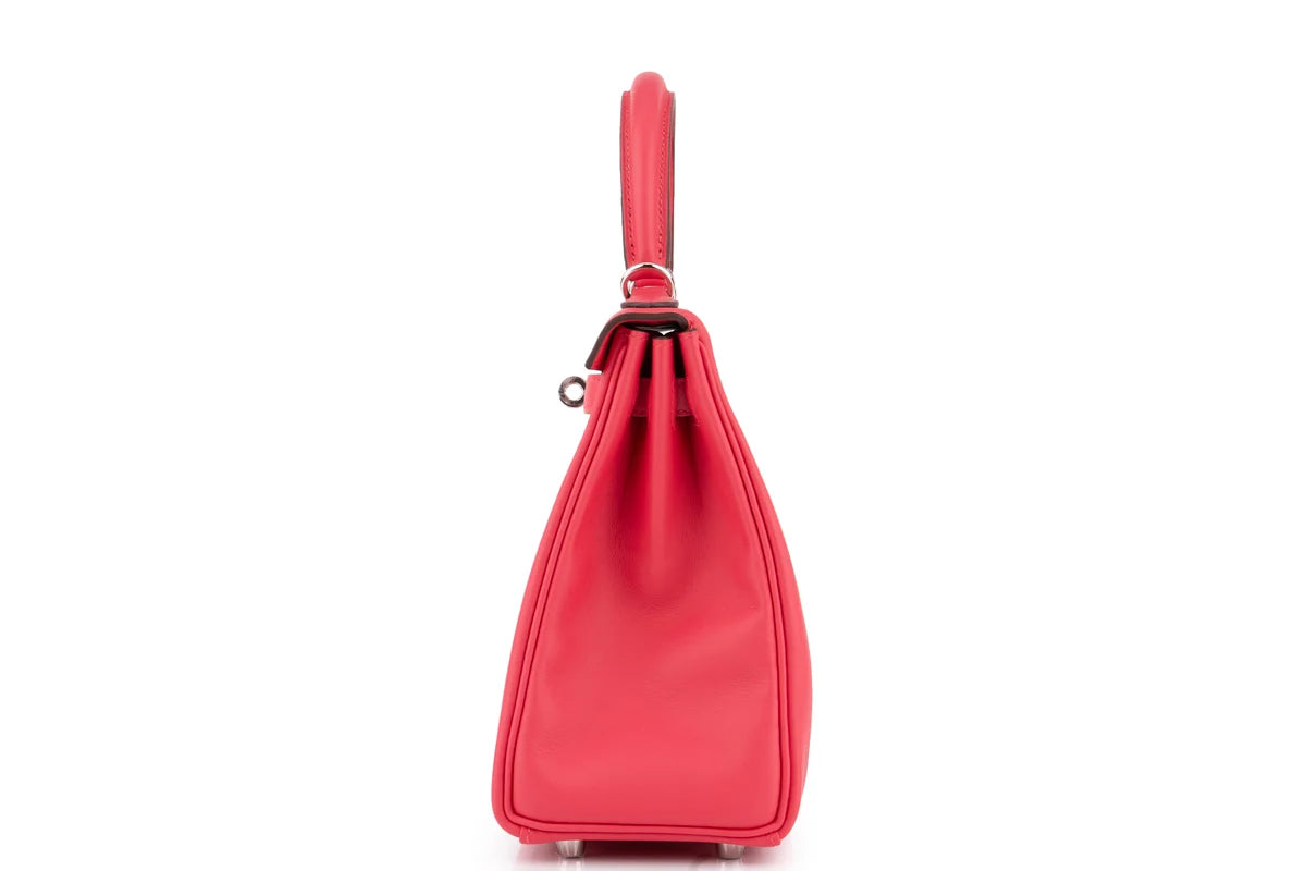 Hermès Kelly 25 Retourne Swift Rose Extreme PHW