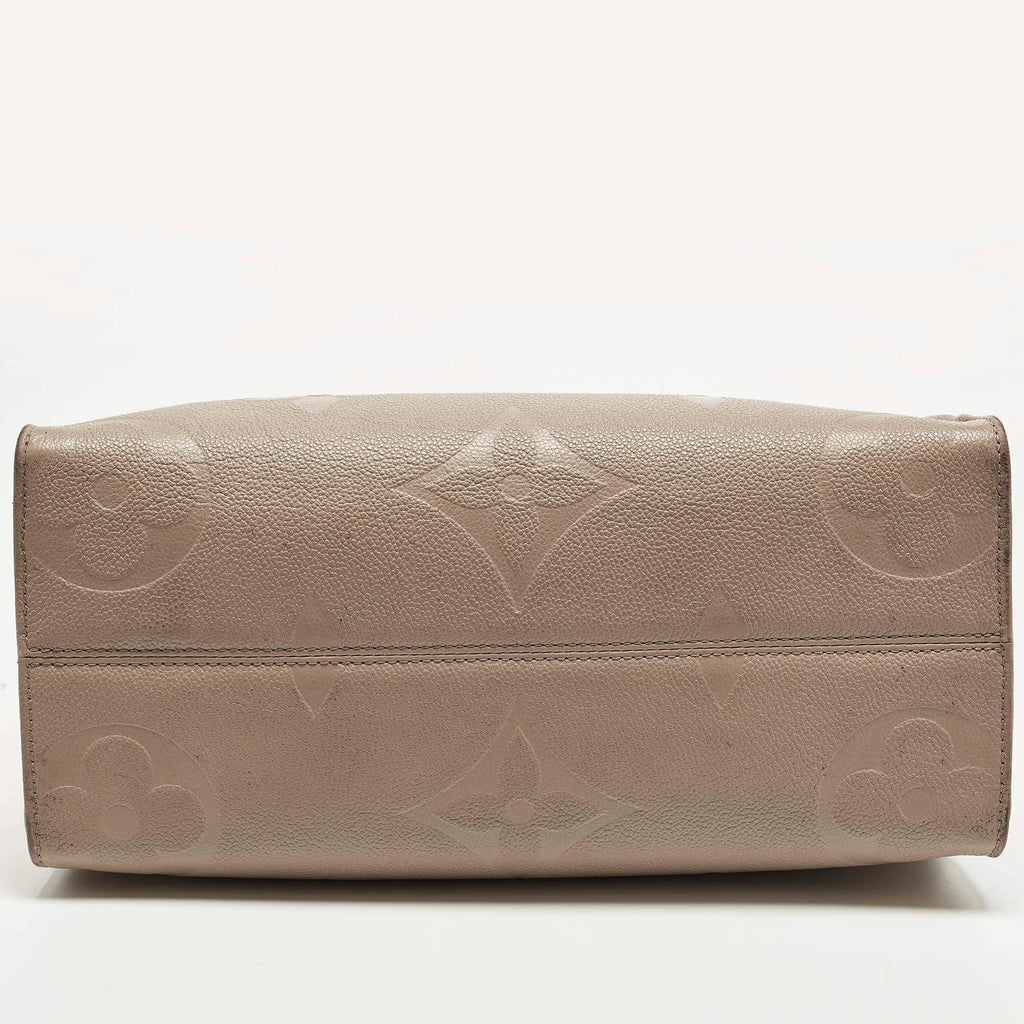 Louis Vuitton Onthego MM Beige Giant Empriente Leather Bag